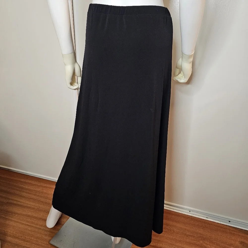 Michael Kors Maxi Drawstring Womens Skirt Size Small All Black Ankle Length